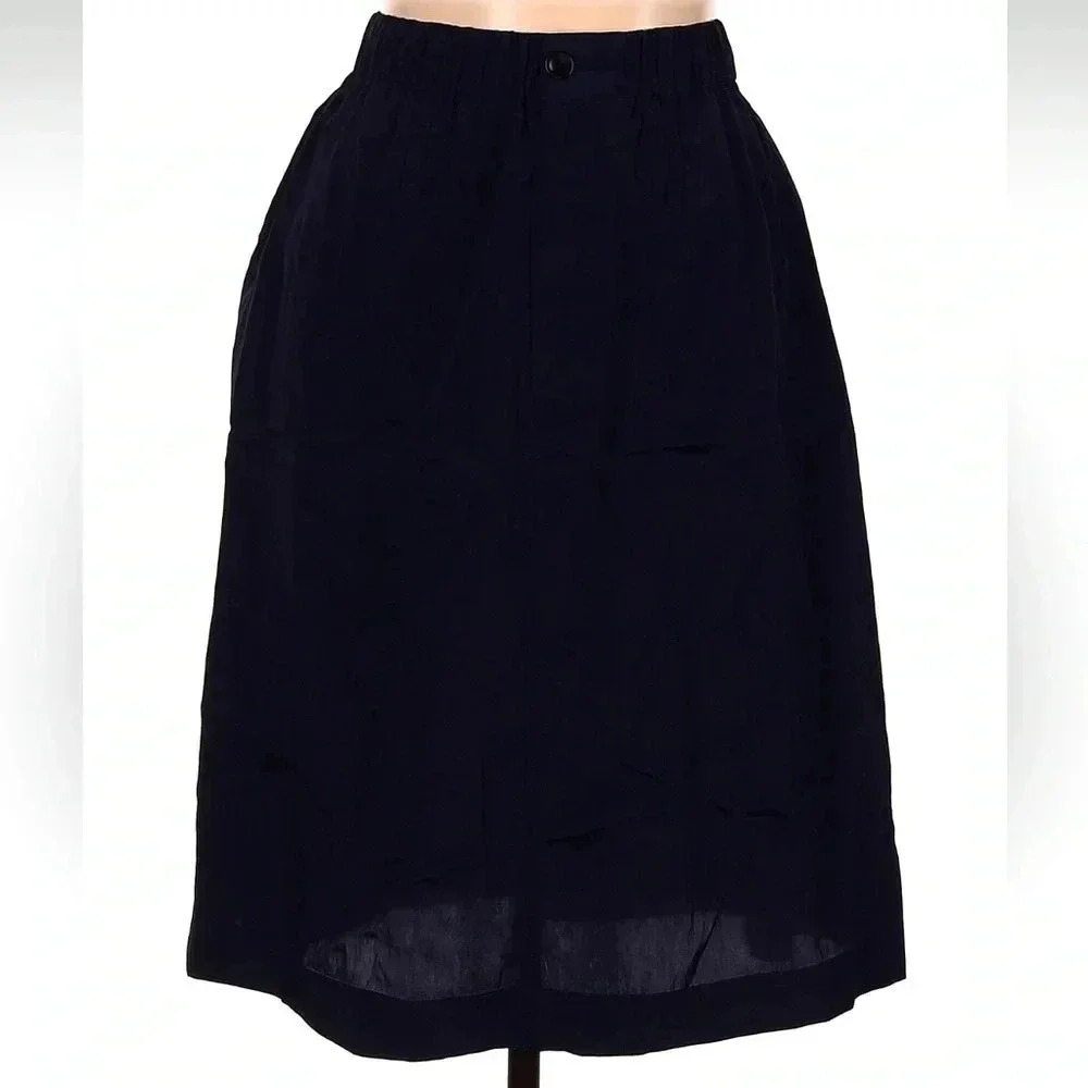 PROENZA SCHOULER WHITE LABEL Navy Full A-Line Skirt Women’s Size 6 Small
